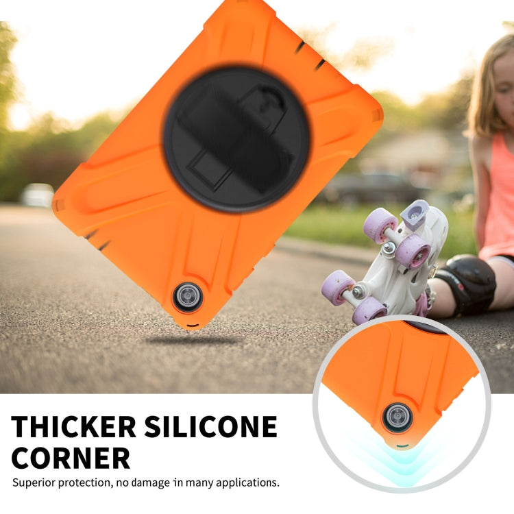 Shockproof Colorful Silicone + PC Protective Case with Holder & Hand Grip Strap & Shoulder Strap, For Lenovo Tab M8