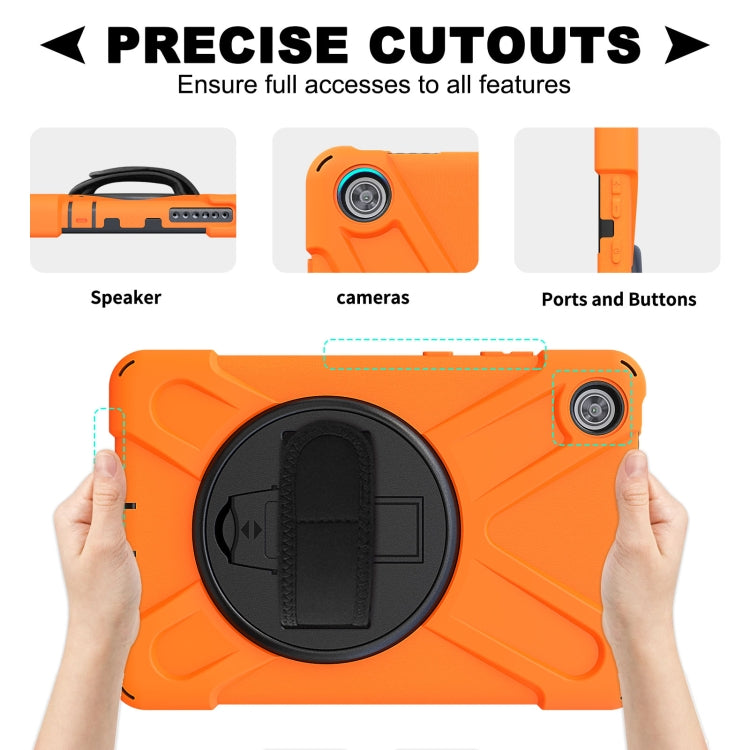Shockproof Colorful Silicone + PC Protective Case with Holder & Hand Grip Strap & Shoulder Strap, For Lenovo Tab M8