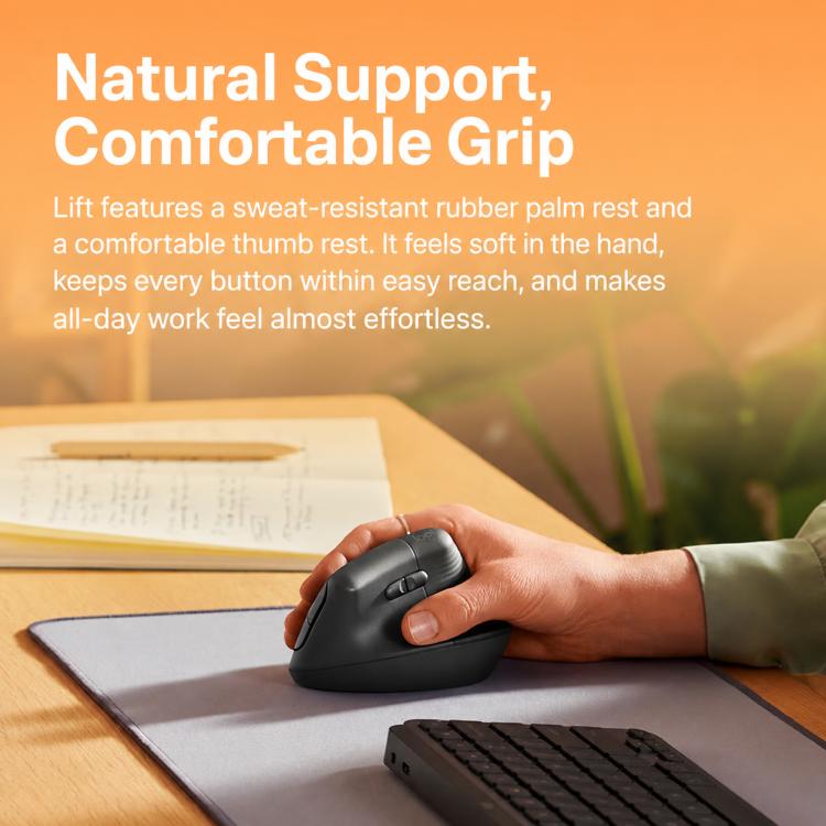 Logitech WAVE KEYS LIFT COMBO Wireless Ergonomic Keyboard Mouse Set