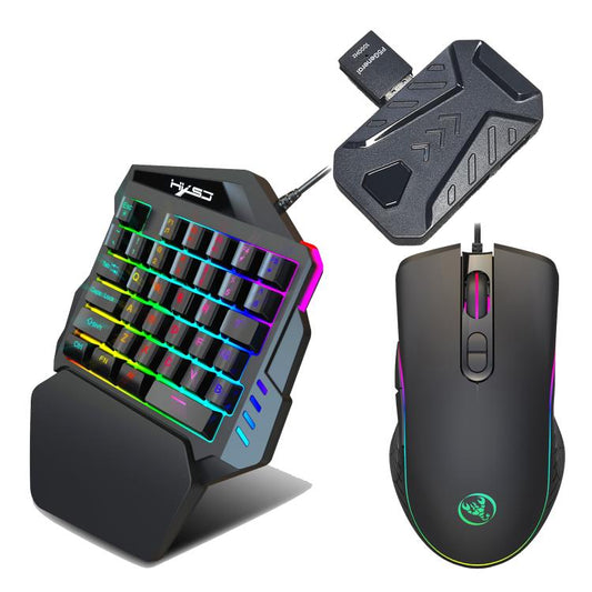 HXSJ Master-P5+V100+A867 Gaming Keyboard and Mouse Adapter Set for PS5, Master-P5+V100+A867