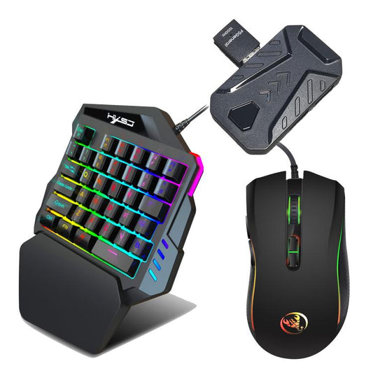 HXSJ Master-P5+V100+A869 Gaming Keyboard and Mouse Adapter Set for PS5, Master-P5+V100+A869