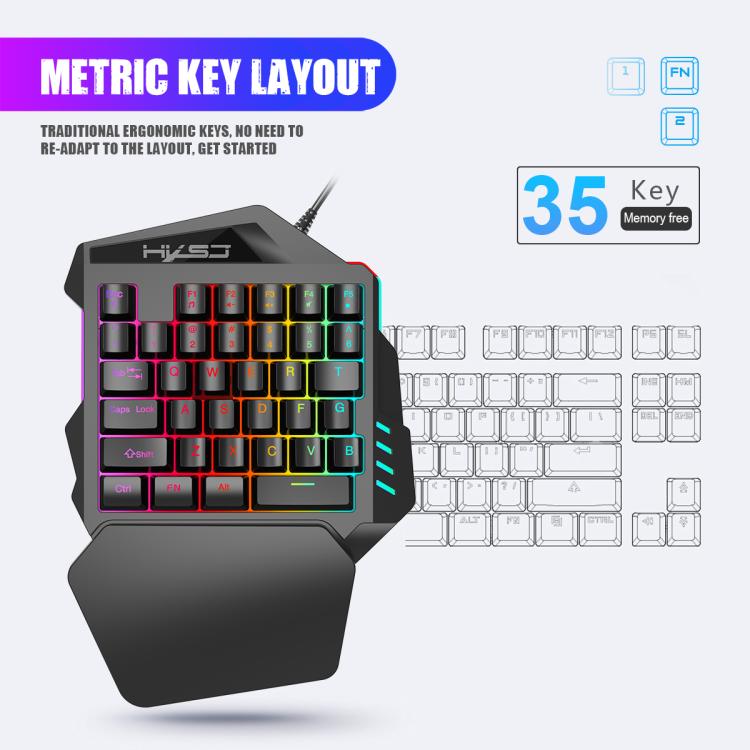 HXSJ Master-P5+V100+A869 Gaming Keyboard and Mouse Adapter Set for PS5, Master-P5+V100+A869