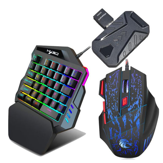 HXSJ Master-P5+V100+H300 Gaming Keyboard and Mouse Adapter Set for PS5, Master-P5+V100+H300