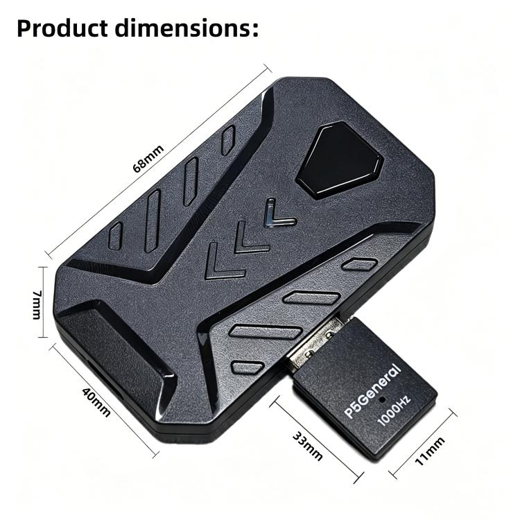 HXSJ Master-P5+V100+H300 Gaming Keyboard and Mouse Adapter Set for PS5, Master-P5+V100+H300