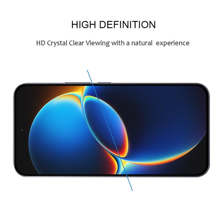 25pcs 0.18mm High Aluminum Full Screen Silk Printing Tempered Glass Film, Support Fingerprint Unlocking, For Redmi K90 Ultra 5G, For Redmi K100 Pro 5G