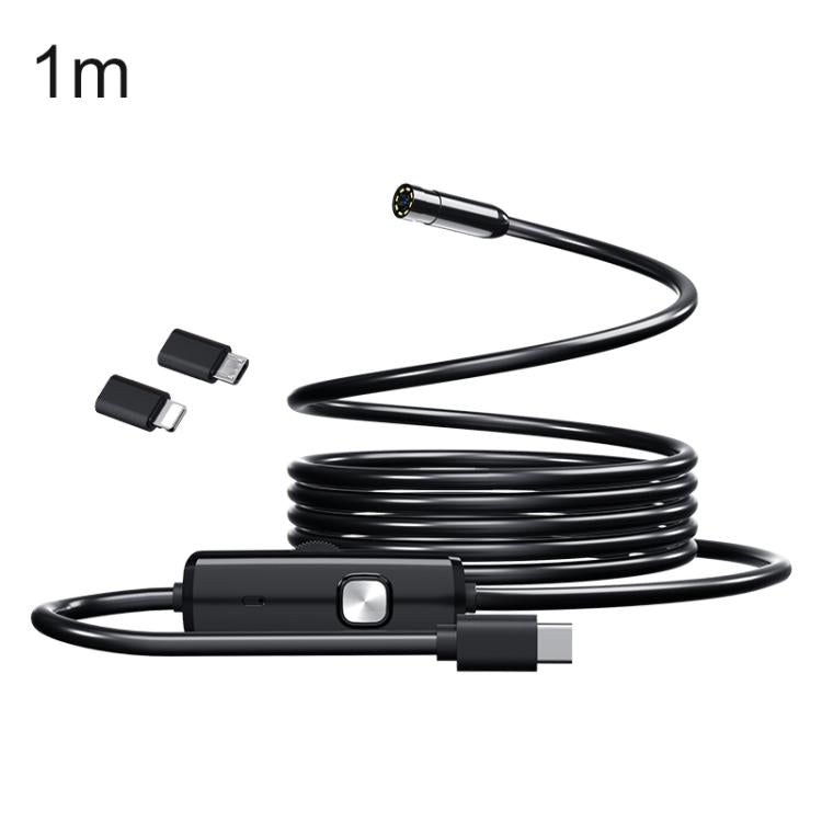 AN112T Type-C, Micro USB and 8 Pin IP67 8LEDs 8mm Industry Digital Endoscope, 1m Hard Cable, 2m Hard Cable, 3.5m Hard Cable, 5m Hard Cable, 10m Hard Cable