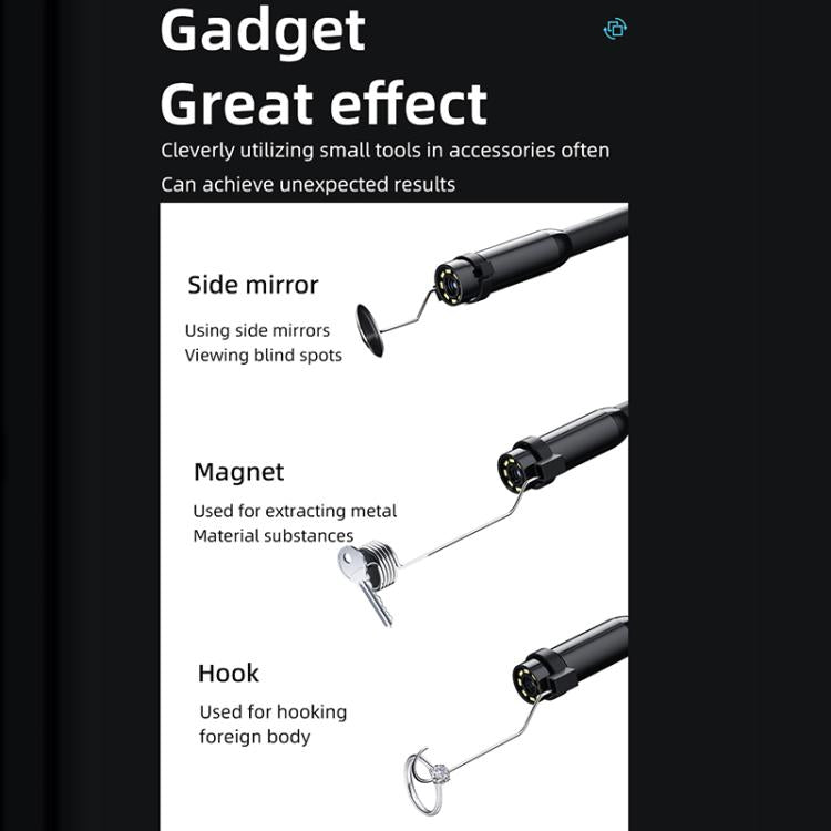 AN112T Type-C, Micro USB and 8 Pin IP67 8LEDs 5.5mm Industry Digital Endoscope, 1m Flexible Cable, 2m Flexible Cable, 3.5m Flexible Cable, 5m Flexible Cable, 10m Flexible Cable, 1m Hard Cable, 2m Hard Cable, 3.5m Hard Cable, 5m Hard Cable, 10m Hard Cable
