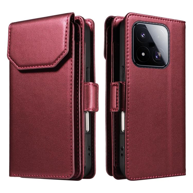 Multi Card Wallet Leather Phone Case with Strap, For Xiaomi 17 Max 5G, For Xiaomi 17T Pro 5G Global, For Xiaomi 17T 5G Global