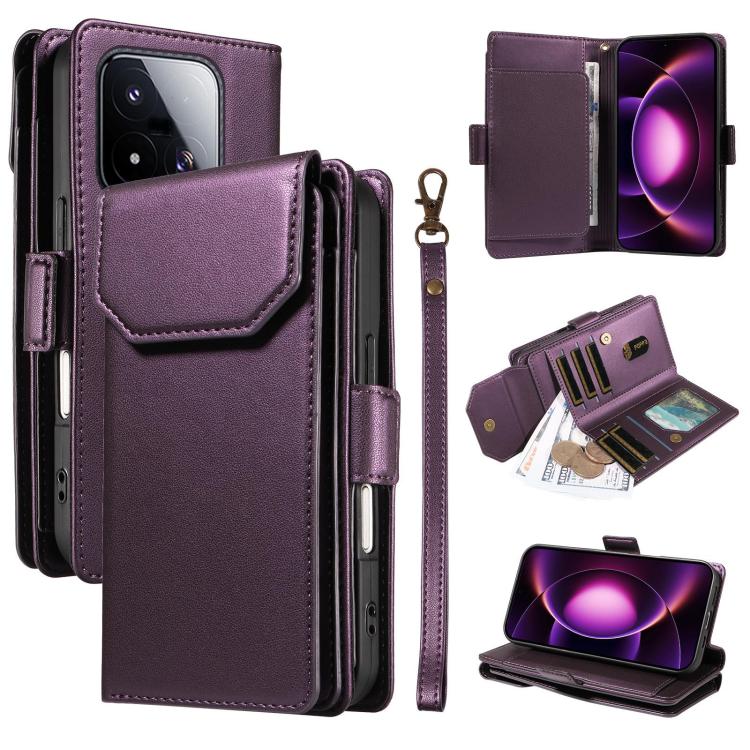 Multi Card Wallet Leather Phone Case with Strap, For Xiaomi Poco C95 Pro, For Xiaomi 17 Max 5G, For Xiaomi 17T Pro 5G Global, For Xiaomi 17T 5G Global