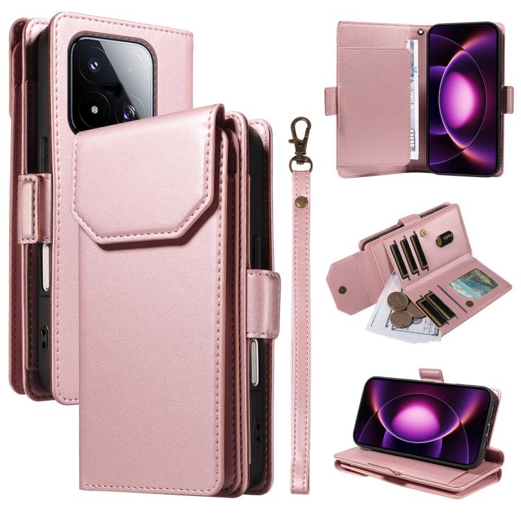 Multi Card Wallet Leather Phone Case with Strap, For Xiaomi Poco C95 Pro, For Xiaomi 17 Max 5G, For Xiaomi 17T Pro 5G Global, For Xiaomi 17T 5G Global