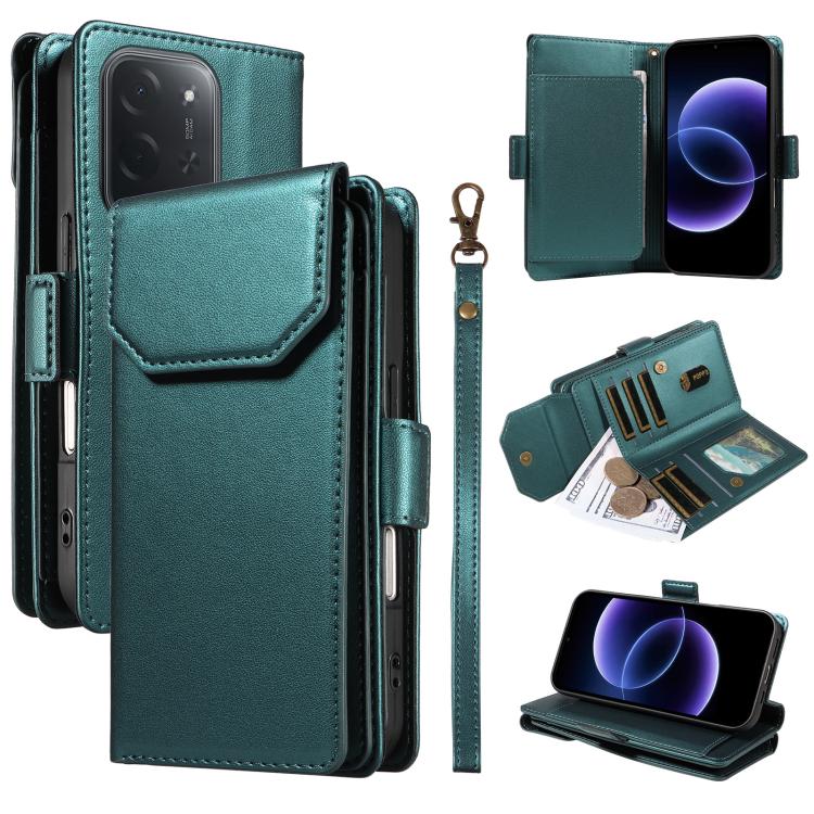 Multi Card Wallet Leather Phone Case with Strap, For Xiaomi Poco C95 Pro, For Xiaomi 17 Max 5G, For Xiaomi 17T Pro 5G Global, For Xiaomi 17T 5G Global