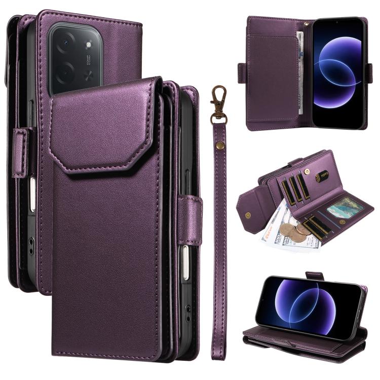 Multi Card Wallet Leather Phone Case with Strap, For Xiaomi Poco C95 Pro, For Xiaomi 17 Max 5G, For Xiaomi 17T Pro 5G Global, For Xiaomi 17T 5G Global