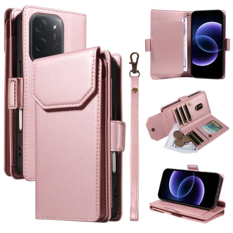 Multi Card Wallet Leather Phone Case with Strap, For Xiaomi Poco C95 Pro, For Xiaomi 17 Max 5G, For Xiaomi 17T Pro 5G Global, For Xiaomi 17T 5G Global