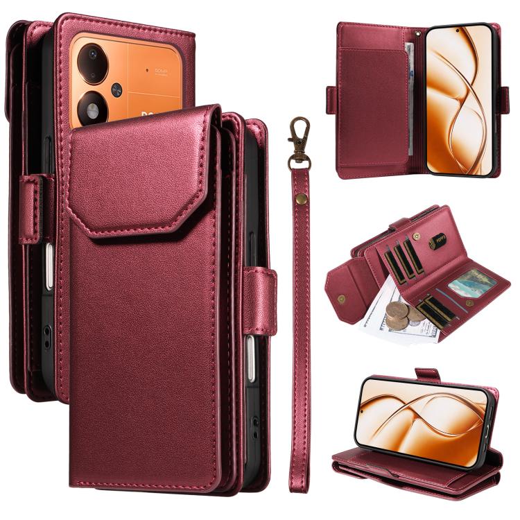 Multi Card Wallet Leather Phone Case with Strap, For Xiaomi Poco M8 Power 5G, For Xiaomi Poco C95 Pro, For Xiaomi 17 Max 5G, For Xiaomi 17T Pro 5G Global, For Xiaomi 17T 5G Global