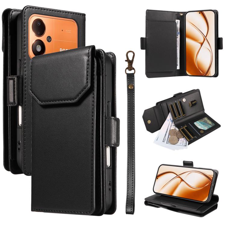 Multi Card Wallet Leather Phone Case with Strap, For Xiaomi Poco M8 Power 5G, For Xiaomi Poco C95 Pro, For Xiaomi 17 Max 5G, For Xiaomi 17T Pro 5G Global, For Xiaomi 17T 5G Global