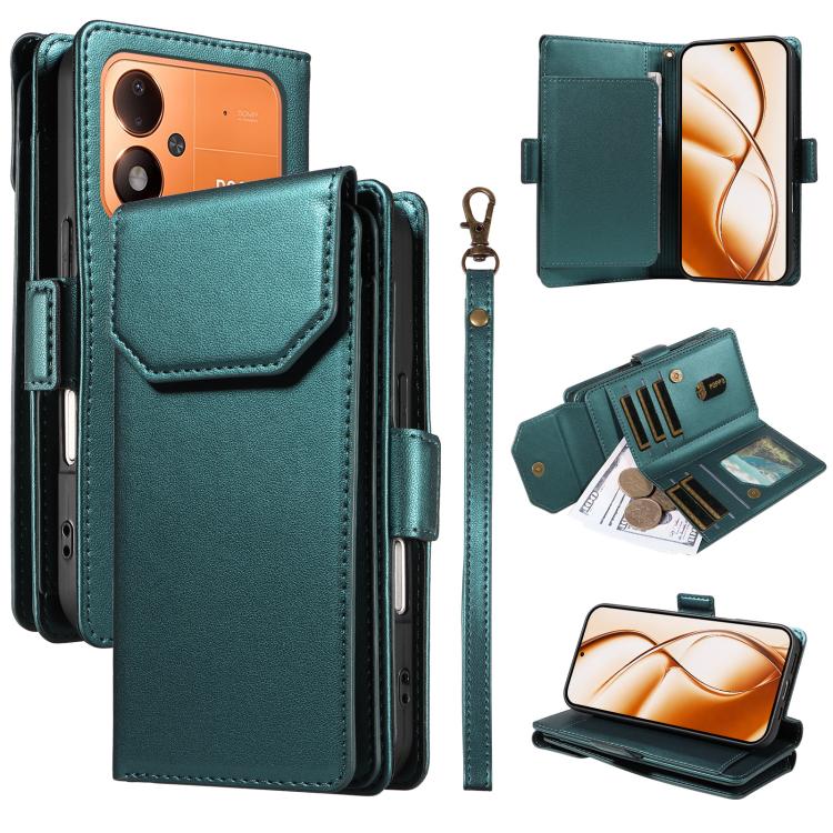 Multi Card Wallet Leather Phone Case with Strap, For Xiaomi Poco M8 Power 5G, For Xiaomi Poco C95 Pro, For Xiaomi 17 Max 5G, For Xiaomi 17T Pro 5G Global, For Xiaomi 17T 5G Global