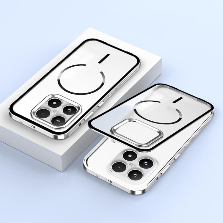 Single-sided Snap Buckle Metal Frame Frosted MagSafe Phone Case, For Xiaomi 17 Max 5G