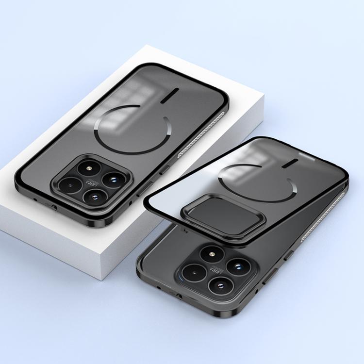 Single-sided Snap Buckle Metal Frame Frosted MagSafe Phone Case, For Xiaomi 17 Max 5G