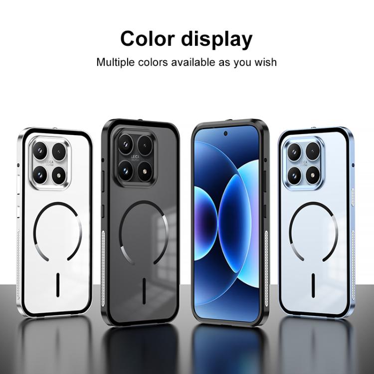 Single-sided Snap Buckle Metal Frame Frosted MagSafe Phone Case, For Xiaomi 17 Max 5G