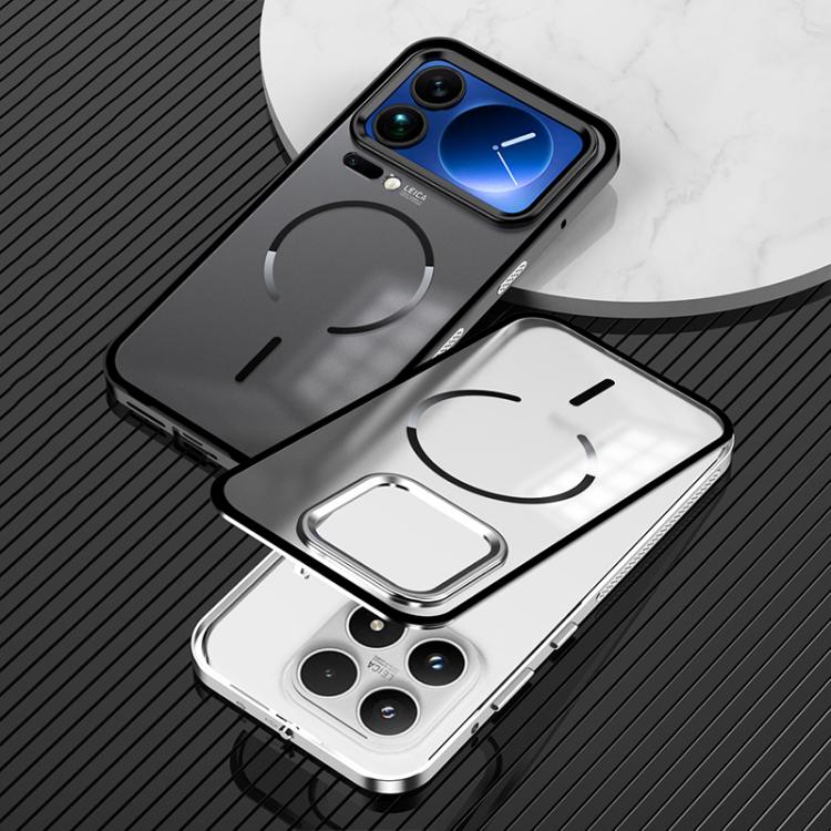 Single-sided Snap Buckle Metal Frame Frosted MagSafe Phone Case, For Xiaomi 17 Max 5G