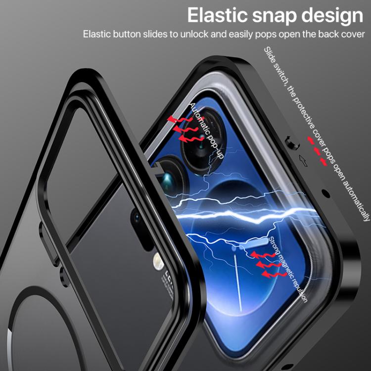 Single-sided Snap Buckle Metal Frame Frosted MagSafe Phone Case, For Xiaomi 17 Max 5G