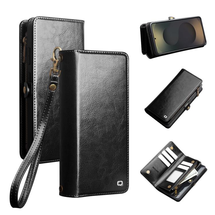 QIALINO 2 in 1 Detachable Leather Handbag Phone Case, For Galaxy S26 Ultra 5G, For Galaxy S25 Ultra 5G