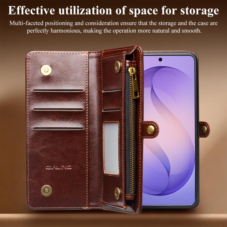 QIALINO 2 in 1 Detachable Leather Handbag Phone Case, For Galaxy S26 Ultra 5G, For Galaxy S25 Ultra 5G