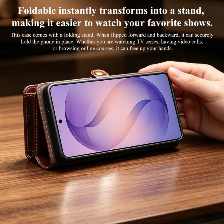 QIALINO 2 in 1 Detachable Leather Handbag Phone Case, For Galaxy S26 Ultra 5G, For Galaxy S25 Ultra 5G