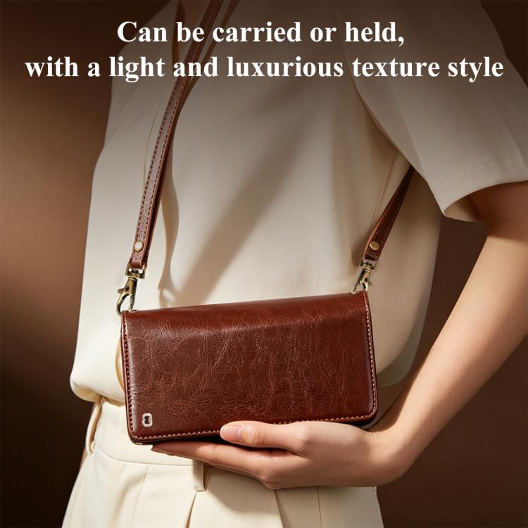 QIALINO 2 in 1 Detachable Leather Handbag Phone Case, For Galaxy S26 Ultra 5G, For Galaxy S25 Ultra 5G