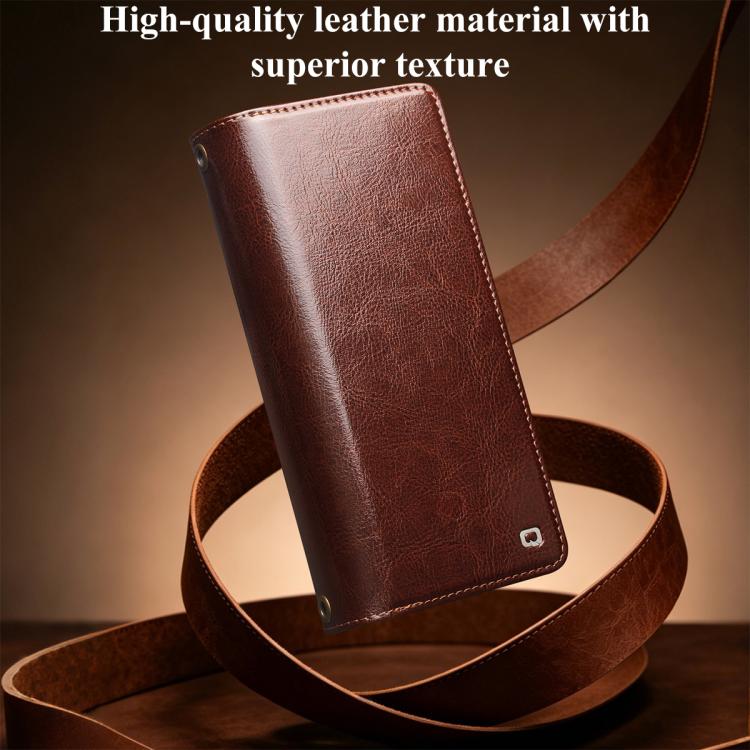 QIALINO 2 in 1 Detachable Leather Handbag Phone Case, For Galaxy S26 Ultra 5G, For Galaxy S25 Ultra 5G