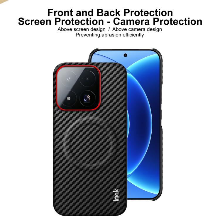 imak Ruiyi Series Red Ring Carbon Fiber Texture Magnetic Phone Case, For Xiaomi 17 Max 5G, For Xiaomi 17T Pro 5G, For Xiaomi 17T 5G, For Xiaomi 17 Ultra by Leica