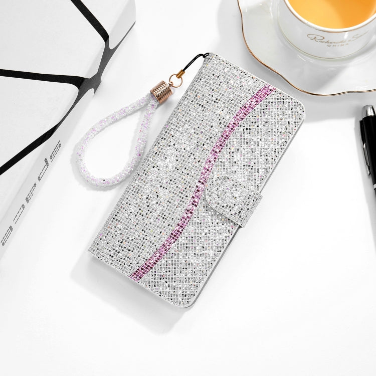 Glitter Powder Horizontal Flip Leather Case with Card Slots & Holder & Lanyard, For Samsung Galaxy M51, For Samsung Galaxy S20 FE