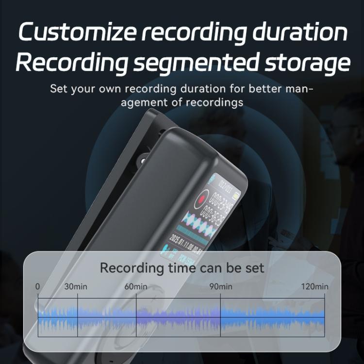 M21 Business Collar Style Voice Recorder with 0.85-inch TFT Display, 4GB, 8GB, 16GB, 32GB, 64GB