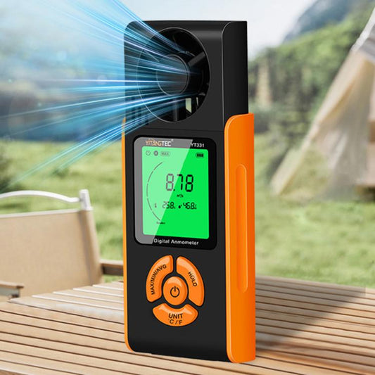 YT331 High Definition Full View Digital Anemometer Supports Temperature and Humidity Measurement, YT331