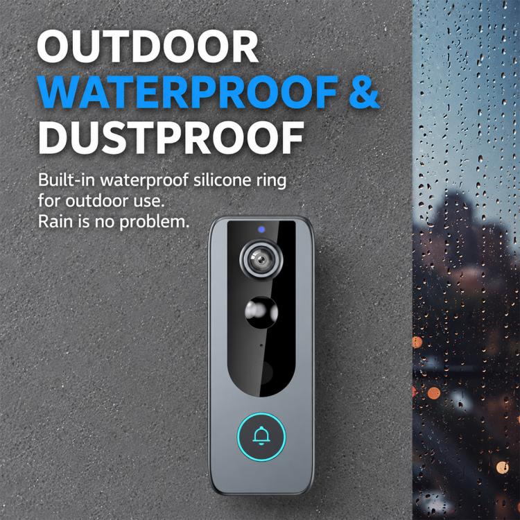 M20 HD Night Vision Wireless Two-Way Intercom Video Doorbell with Solar Power Rainproof Cover, M20 with Solar Power Rainproof Cover(Black), M20 with Solar Power Rainproof Cover(Transparent)