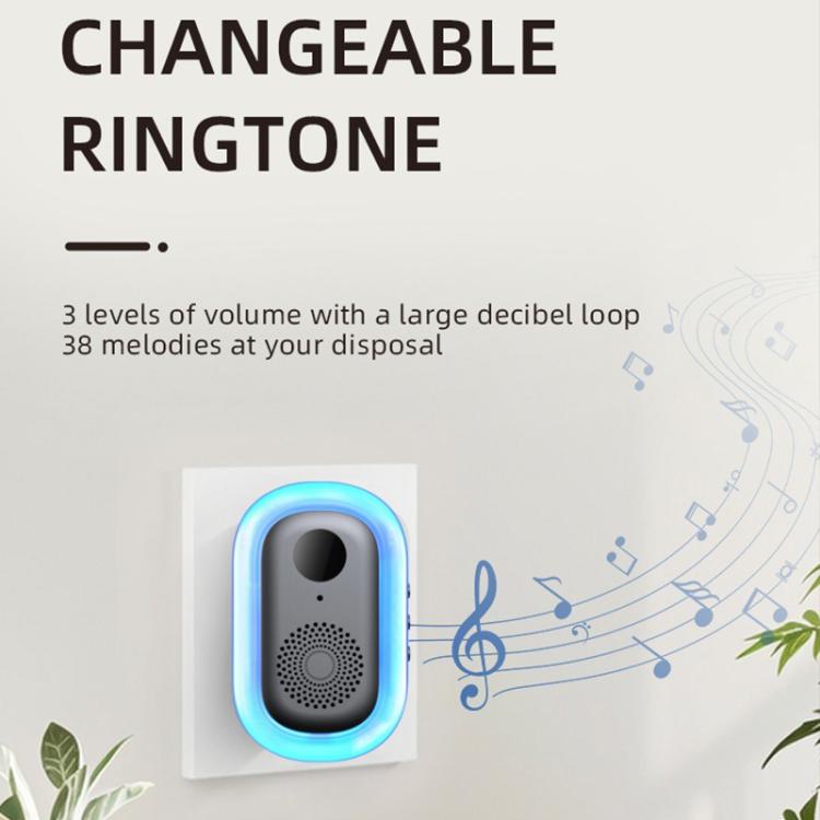 M20 HD Night Vision Wireless Two-Way Intercom Video Doorbell with Solar Power Rainproof Cover, M20 with Solar Power Rainproof Cover(Black), M20 with Solar Power Rainproof Cover(Transparent)