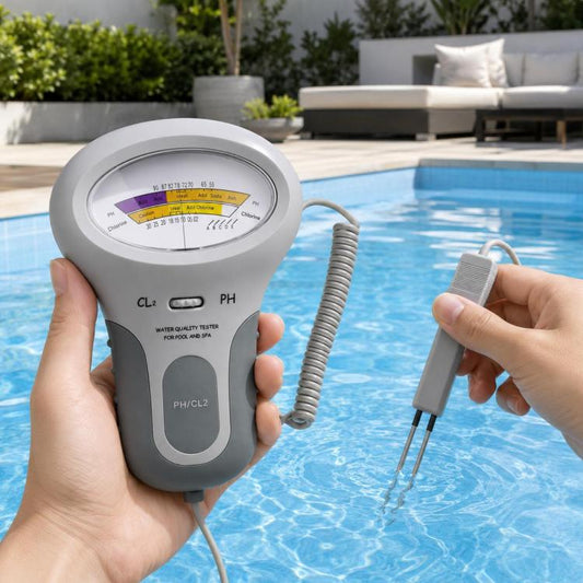 2 in 1 Portable Swimming Pool Water Quality Tester PH Tester, 2 in 1