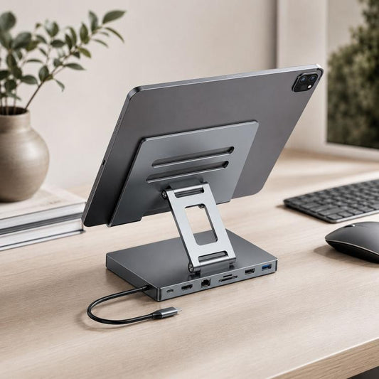 Blueendless ST706 7 in 1 4K 30Hz Multifunctional Docking Station Tablet Holder, ST706