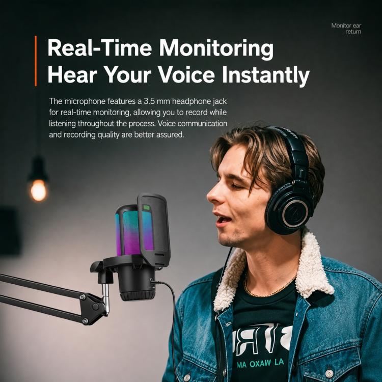 APK005 AI Smart Noise Reduction Condenser Desktop Microphone, APK005 Desktop Microphone