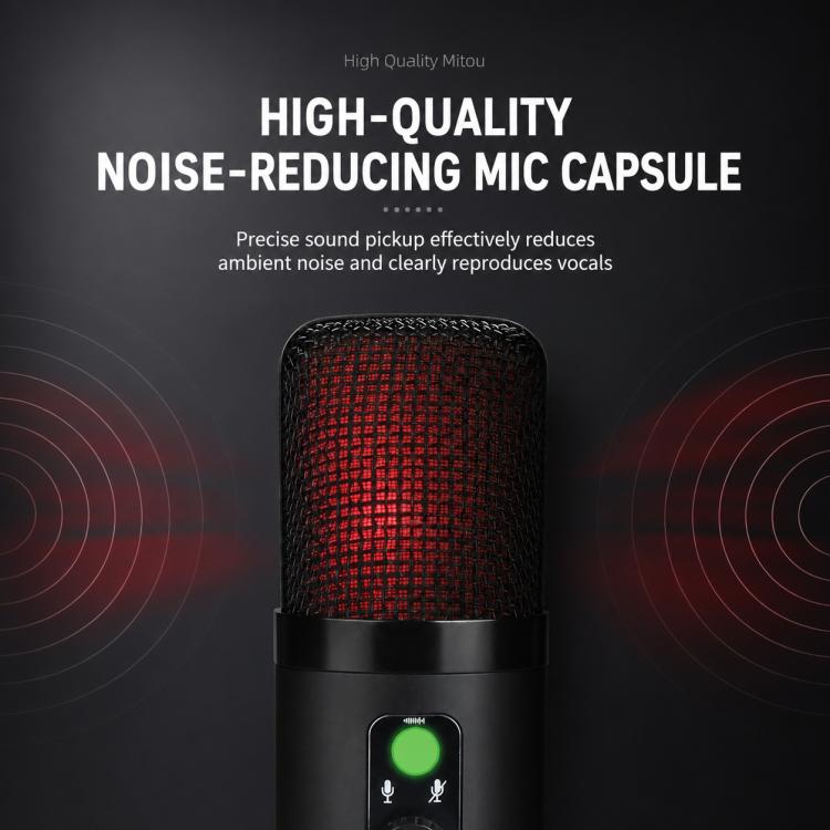 X502 High Sampling USB Condenser Microphone Cantilever Stand Kit, X502 Cantilever Stand Kit(
