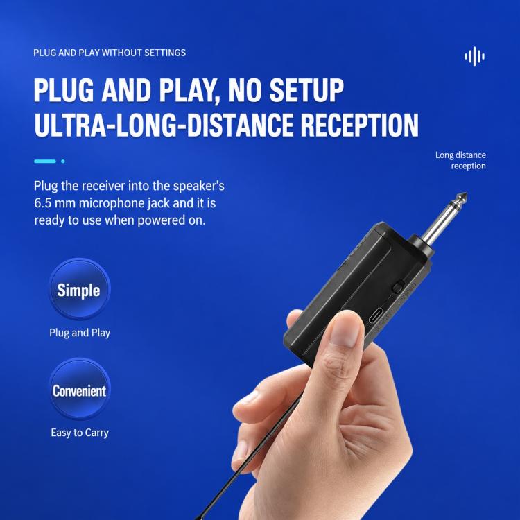 E1 UHF 1 to 2 Rechargeable Wireless Microphone