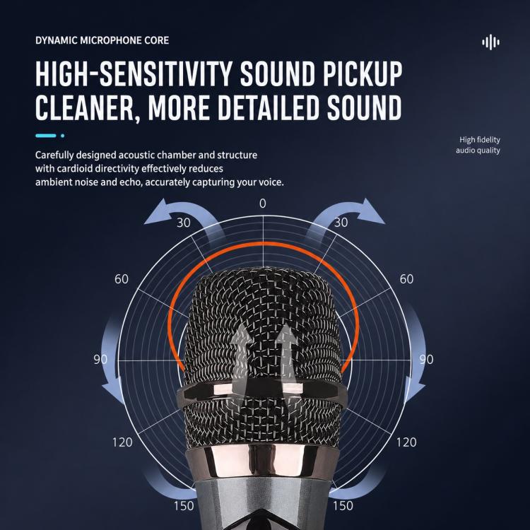 GE1 Handheld 2.4G Rechargeable Wireless Microphone, Single Microphone, Dual Microphones