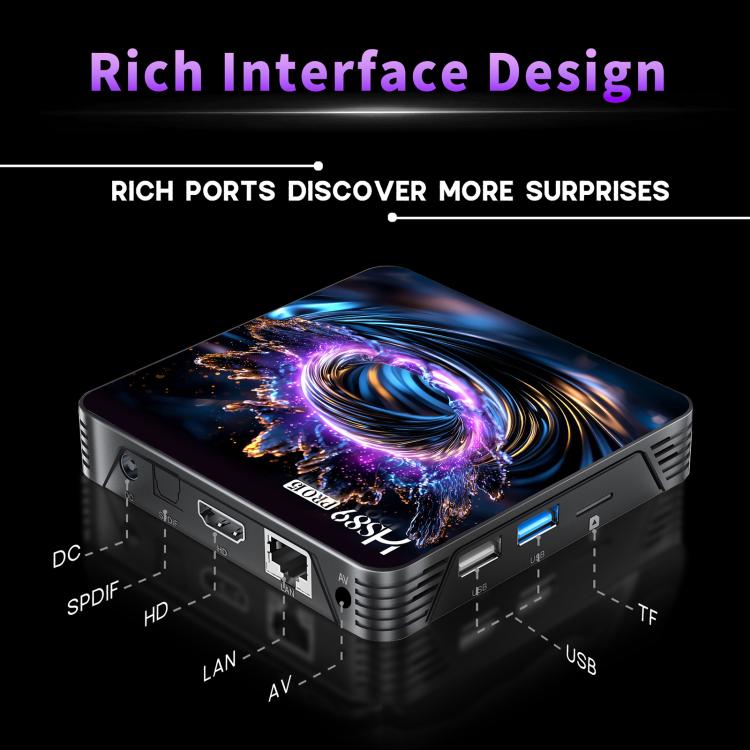 HS89 Pro 15 Android 14 Smart TV Set Top Box, RK3539 Quad-Core Cortex-A55, 2GB+16GB, 4GB+32GB