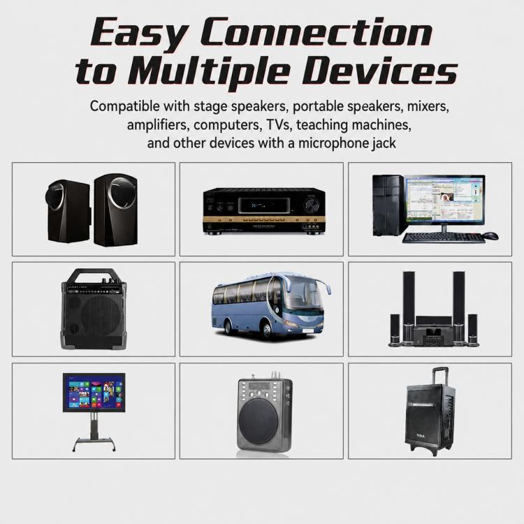 E8 1 to 2 VHF Wireless Noise Reduction Handheld Microphone