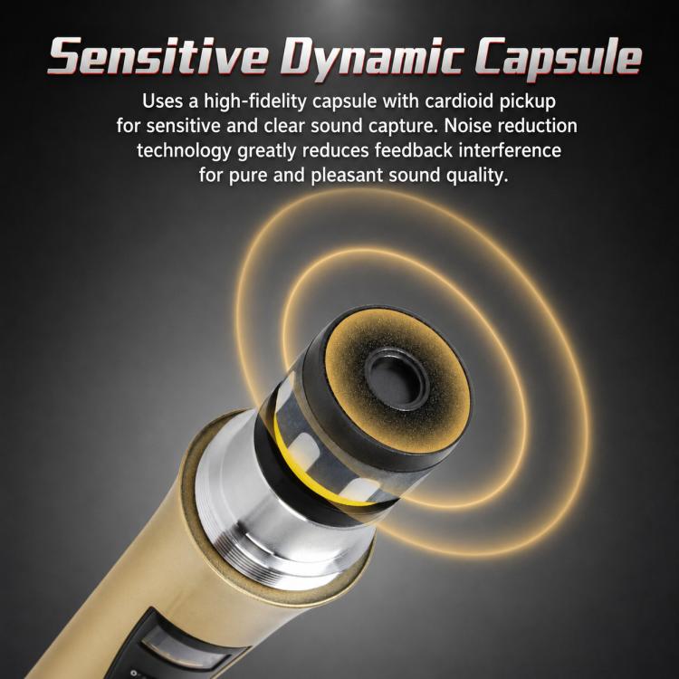 E8 1 to 2 VHF Wireless Noise Reduction Handheld Microphone