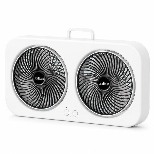 F8 Dual-Head Desktop Air Circulation Cooling Fan