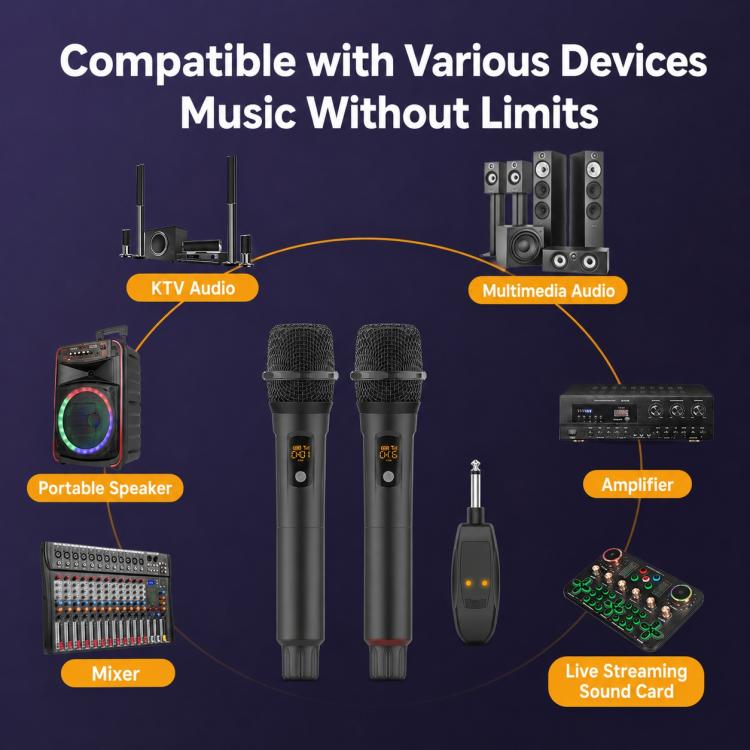 G109 2 in 1 Anti-Feedback 2.4G Wireless Handheld Microphone