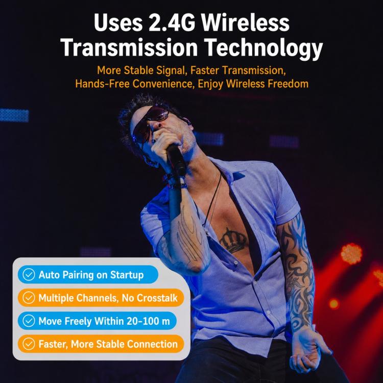 G109 2 in 1 Anti-Feedback 2.4G Wireless Handheld Microphone