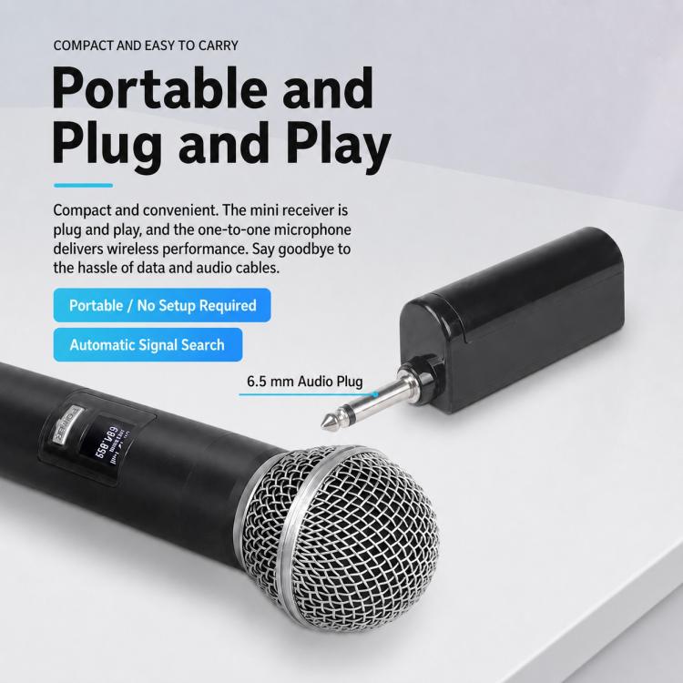 GE5 2 in 1 Wireless 2.4G Handheld Microphone