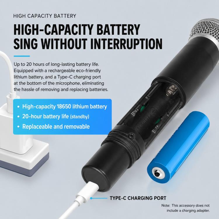 GE5 2 in 1 Wireless 2.4G Handheld Microphone